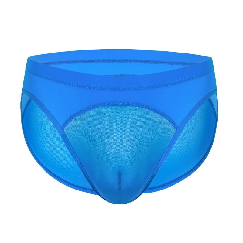 6PCS Sexy Underwear Mesh Transparent Men Briefs Seamless Breathable Panties Men Bikini Seamless Low Waist Soft Underpants Brief
