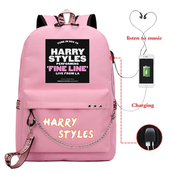 

Mochila Harry Styles Backpack Women Men Laptop Back Pack Bookbag Fashion Usb Charge Bagpack School Bags for Teenage Girls Plecak