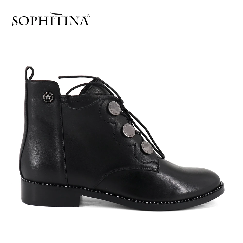 SOPHITINA/Женские ботиночки. Ботинки женские из натуральной кожи внутри ворсин.