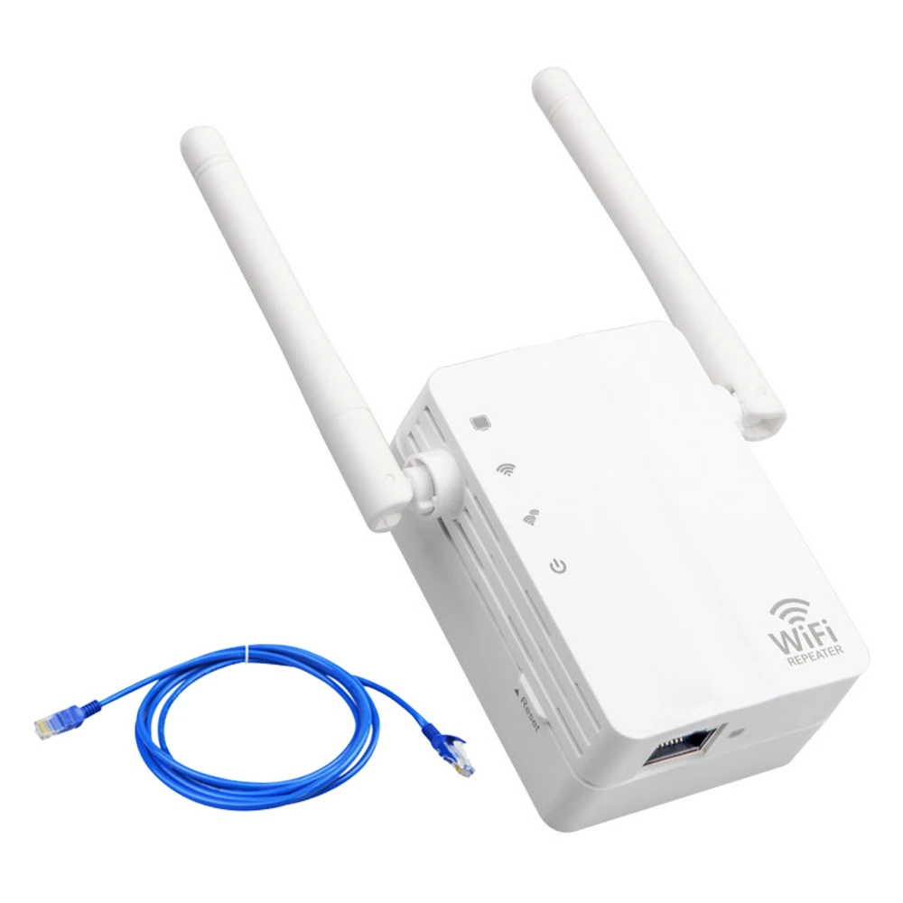 Repetidor WiFi inalámbrico, amplificador de señal con Cable de 1m, 802.11N/B/G, 2 antenas, extensor de rango de 300Mbps|Cables de alimentación cables de extensión| - AliExpress