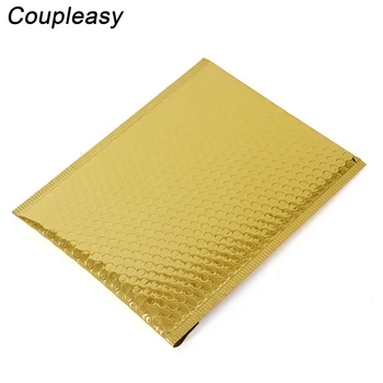 

50pcs Wholesale Shipping Bubble Envelope Mailers Padded Courier Storage Bag Gold Plastic Envelopes Bag Waterproof Express Bags