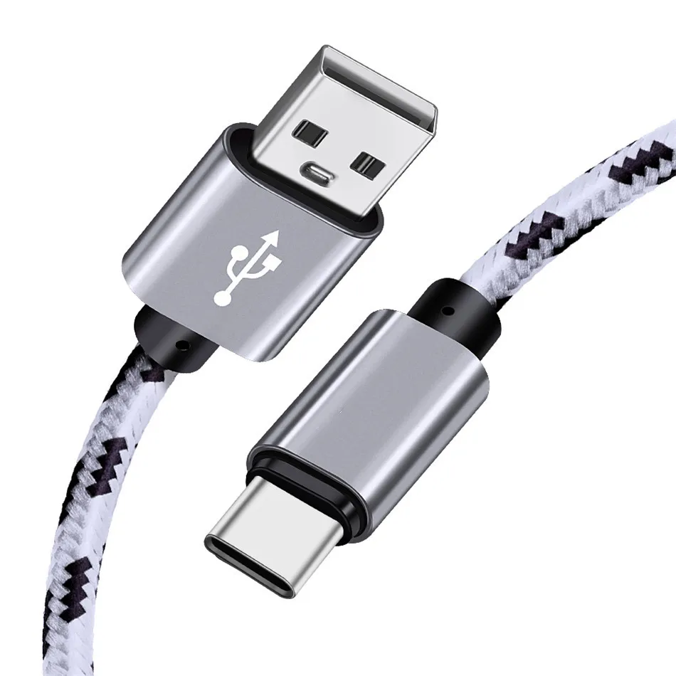QC 3,0 usb type-C кабель 0,25 м 1 м 2 м 3 м Быстрая зарядка type-C кабель для передачи данных для samsung S9 A50 pocophone F1 кабели для мобильных телефонов - Цвет: White