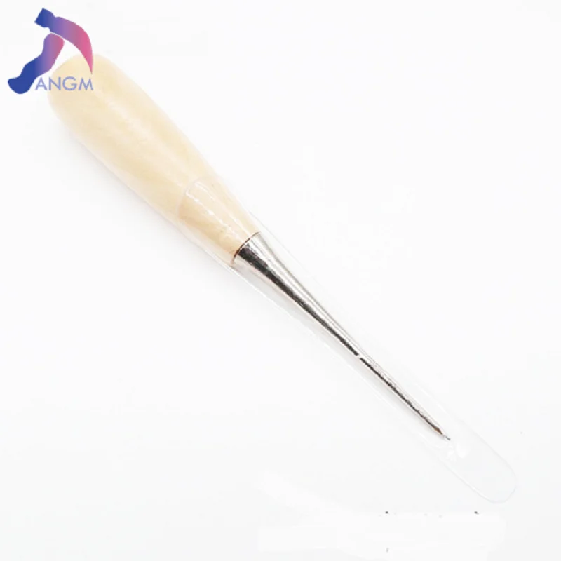 

Handmade Leather Tools Awl With Round Hole Solid Wood Handle Drillable Wood Handle AwlTool For Sewing Leather Crafts