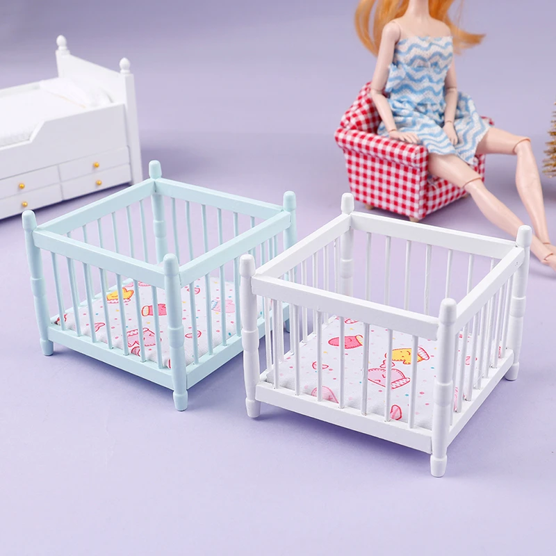 Details about  / Unpainted 1//12 Dollhouse Cradle Bed Furniture Wooden Handmade Baby Room Item