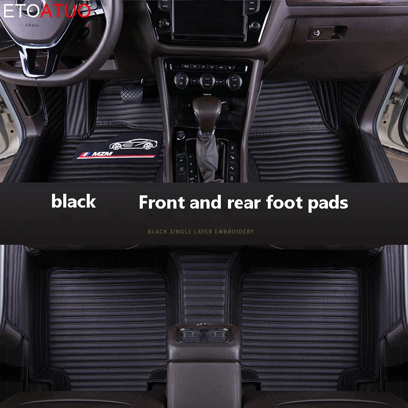 ETOATUO custom car floor mats for Jaguar XF XE XJL XJ6 XJ6L E PACE F PACE F TYPE car accessories