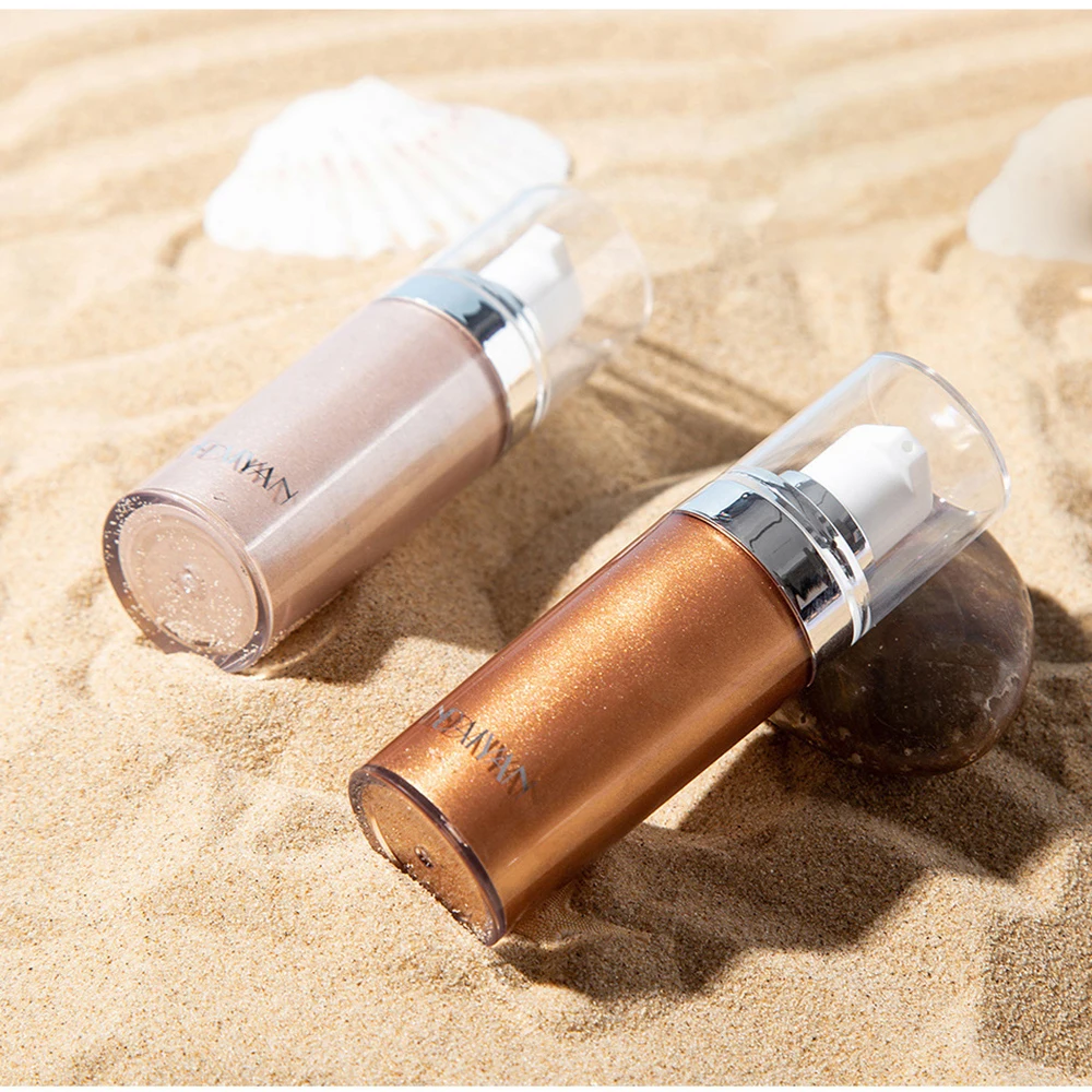 4 Colors Primer Makeup Face Body Highlighter Foundation Body Cream Not Sticky Easy Clean Makeup Glitter Powder Brighten Skin