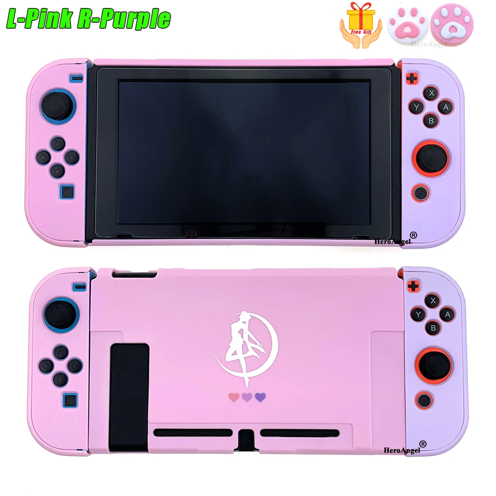 For Nintend Switch Case Cute Pink Purple Full Cover Shell JoyCon Controller  Shell Hard Cover Box For Nintendo Switch Accessories