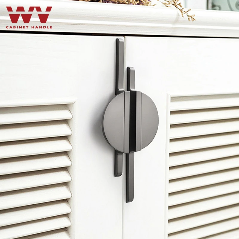 WV 1pcs Dressers Gold Round Cabinet Door Brass Handles Drawer Pull Knob 288mm Kitchen Closet Cupboard Furniture Handles Hardware