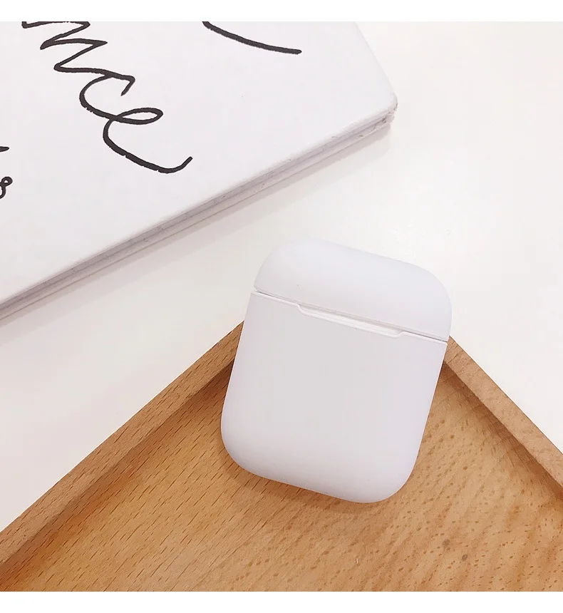 Bluetooth наушники чехол для Airpods 2 аксессуары защитный чехол сумка анти-потеря ремень милый мультфильм Мини DIY силиконовые мягкие чехлы - Цвет: WH