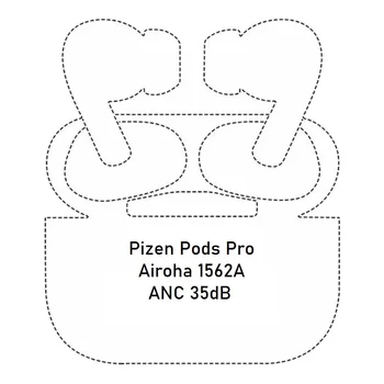 

PIZEN ANC Pods PRO 1:1 Airoha 1562A Stereo super bass auto pairing Qi Wireless charging Noise cancelling and Transparent mode