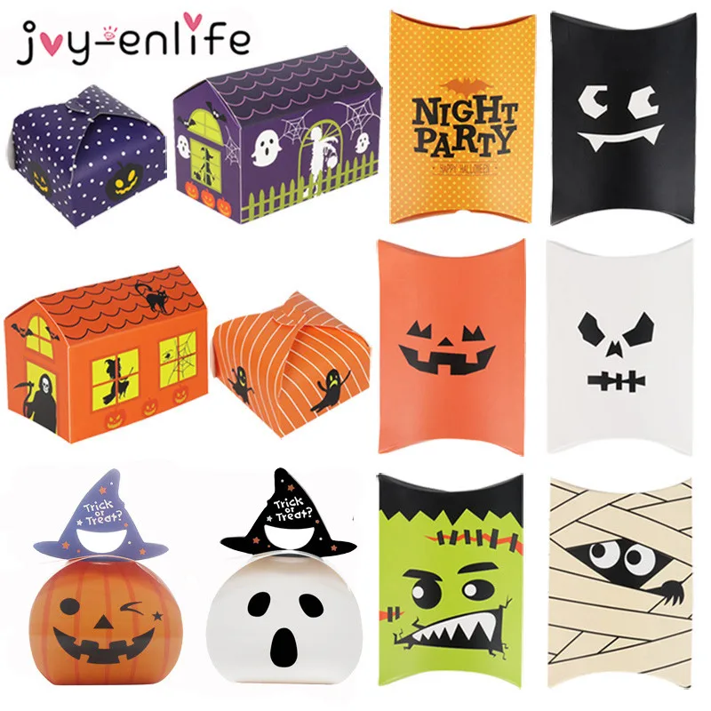25 Halloween Spooky Trick or Treat Food Boxes Meal Box Kids Candy Party Bag P/W