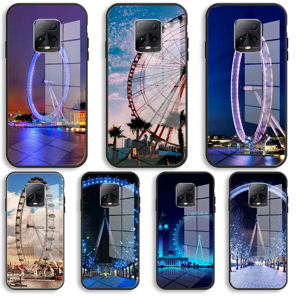 

The London Eye Soft Glass Phone Case For Xiaomi Redmi 9A 8A 7A Note 9 8 7 Pro Y3 9S 8T Balck Cover
