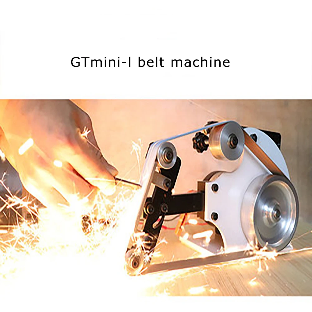 Mini Electric Belt Sander Angle Grinder Grinding Machine  Belt Grinder DIY Polishing Grinding Machine Cutter Edge Sharpener mini pneumatic chamfering machine 45 degree portable handheld grinder for inner hole and edge deburring beveling machine