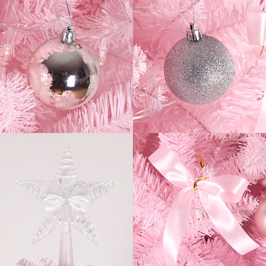 Christmas Pink Christmas Tree Package 2.1m Sakura Cherry Blossom Gradual Change Net Red Live Broadcast Gift for Child