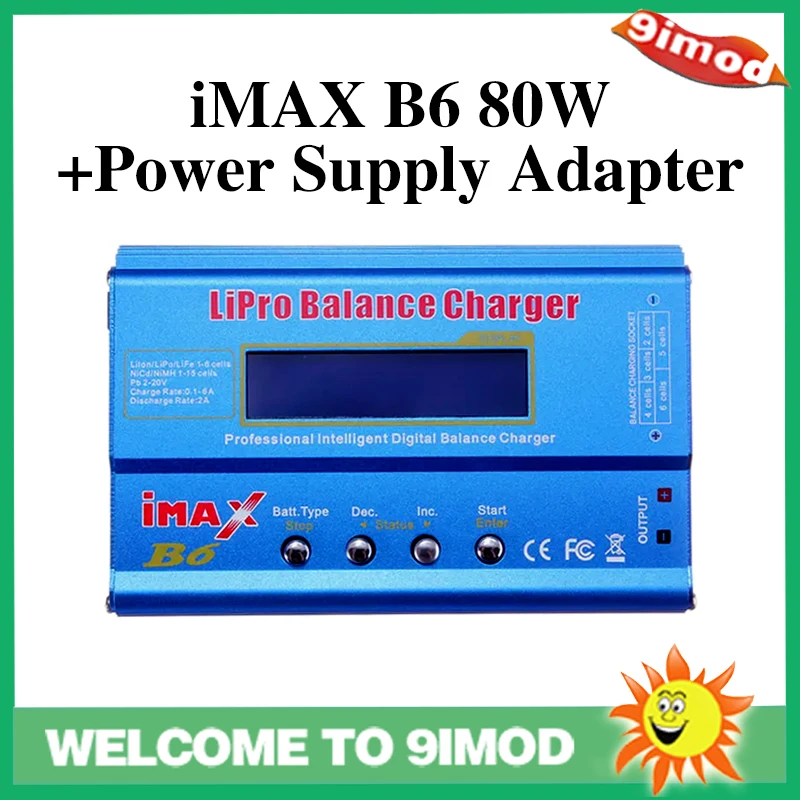Горячая Распродажа IMAX B6 80 Вт 6A Lipo зарядное устройство с разъемом XT60 адаптер