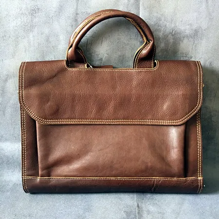 Мужской портфель из натуральной кожи, Диагональная Сумка через плечо, мужская сумка, сумки-мессенджеры, деловые мужские портфели для ноутбука 14 дюймов - Цвет: red brown