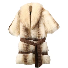 New Fashion Natural Real Fox Fur Vest Jacket Waistcoat Gilet Raccoon Fur Parka Women Winter Thick Warm Luxury Genuine Coats