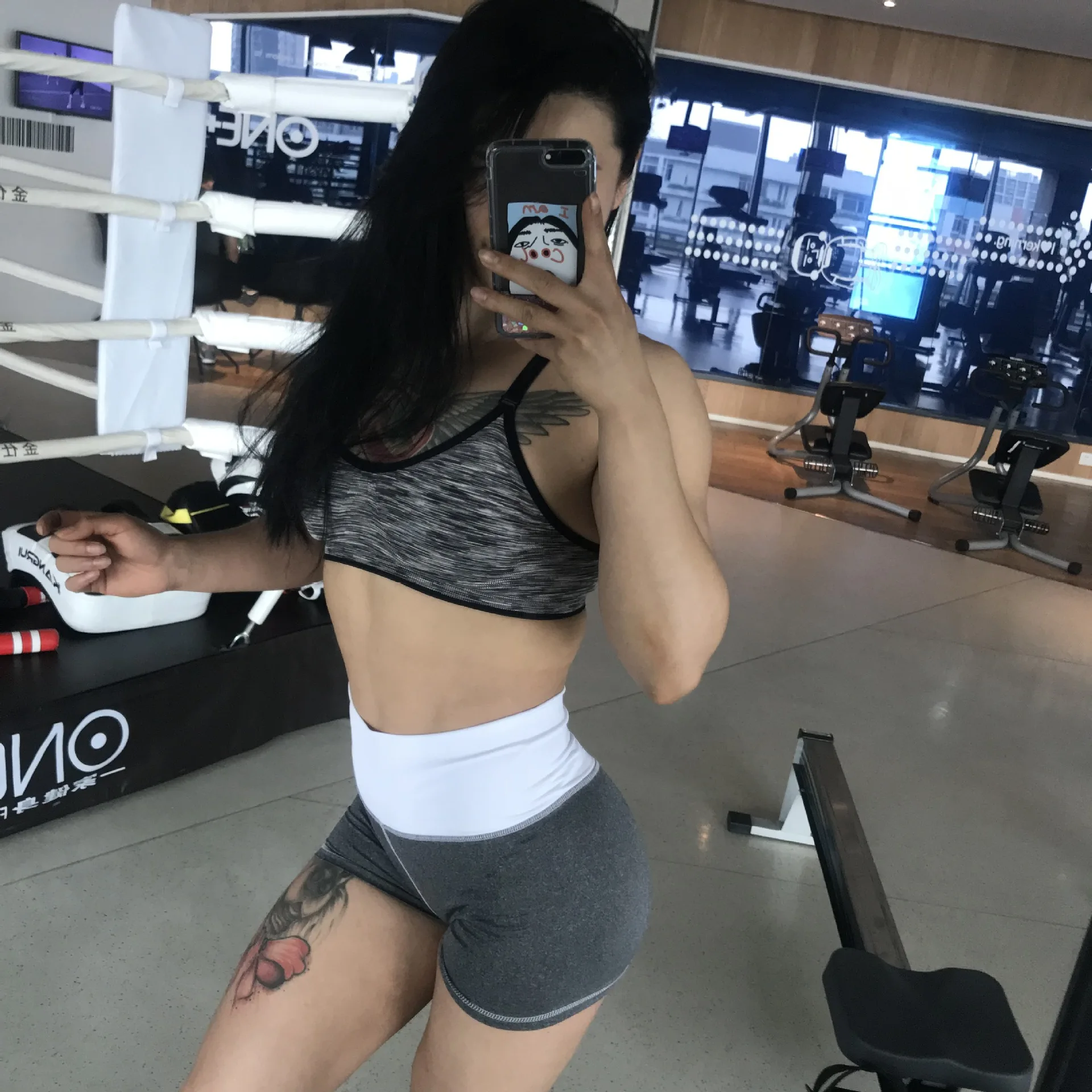 Women's Tight Shorts Polyester Sports Running Fly Ash Fitness Yoga Safety Shorts Tight Shorts Patchwork