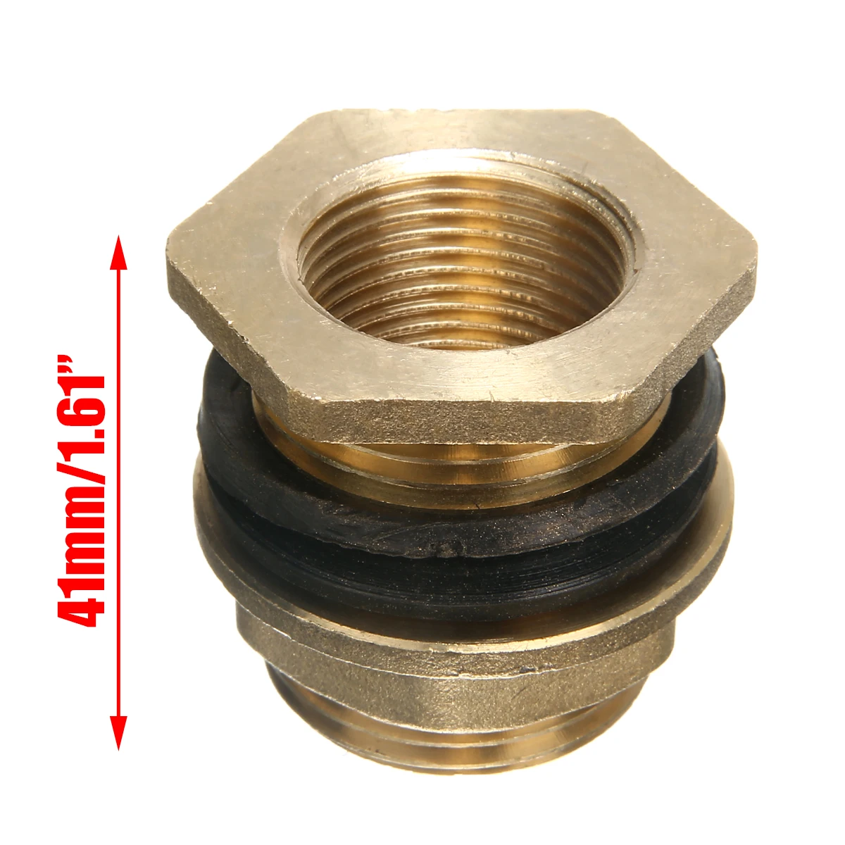 3/4" Female 1 " Male Soild Brass Water Tank Connector Garden Theaded Bulkhead Fitting Tank Hose Adapter For Watering System