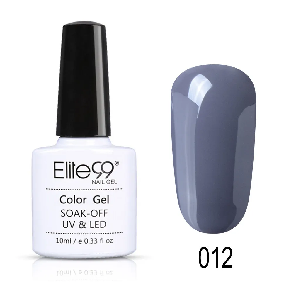 Elite99 10 мл ванильный серый цвет ногтей гель лак для ногтей для маникюра вымачивать праймер гель Полупостоянный УФ гель Гибридный лак - Цвет: NNH012