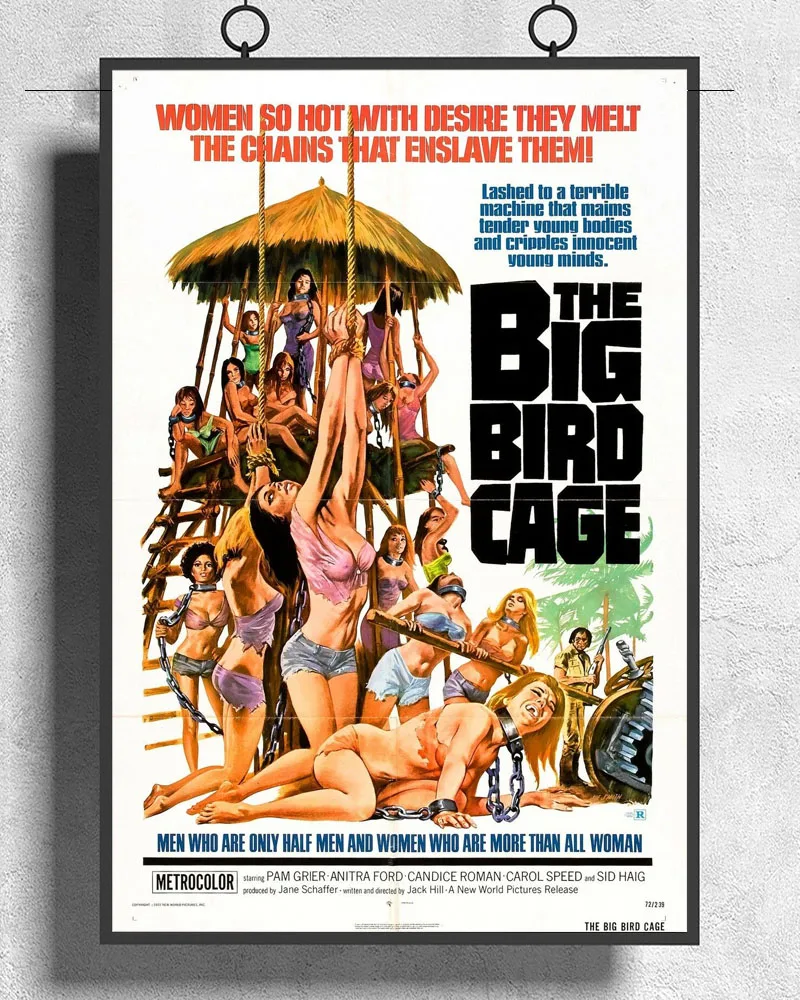L074 THE BIG BIRD CAGE Movie 1972 Pam Grier Exploitation Sex XXX