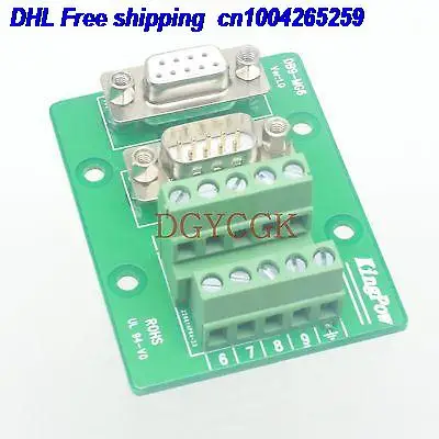 

DHL 20pcs DB9 D-SUB DE9 male female adapter header Terminal Breakout Board RS232/422/485 22-ct