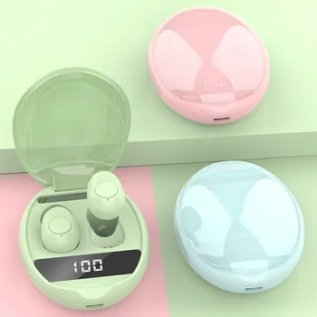 

New macaroon TWS 5.0 Wireless Bluetooth Headset Digital Display Sports Waterproof Earpiece with Microphone Noise Reduction Ea