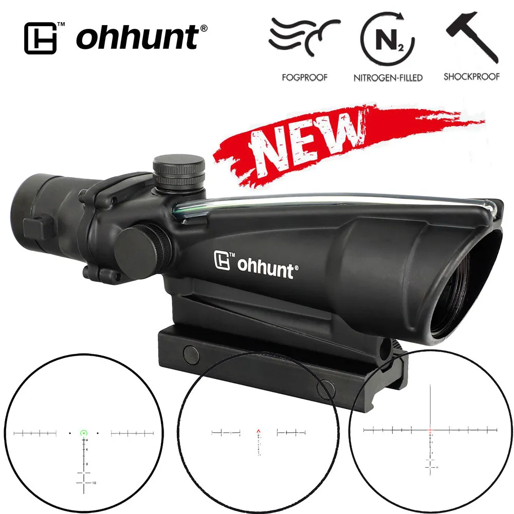 Ohhunt 3.5X35 тактическая реальная оптика металлическая подковообразная стеклянная