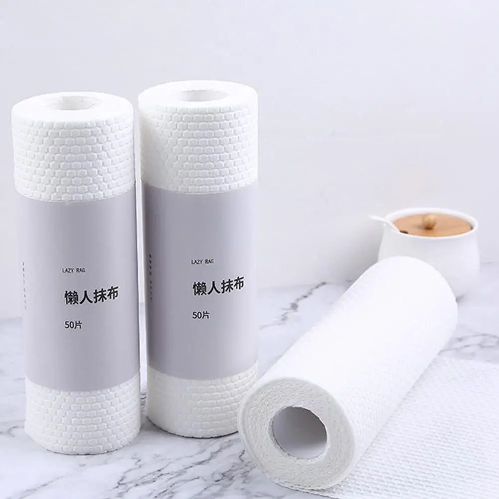 

50Pcs Disposable Absorbent Rag Cleaning Cloth Scouring Wiping Pad Kitchen Tool