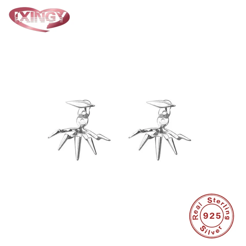 Серьги-гвоздики из стерлингового серебра 925 пробы для женщин, модные серьги в форме вертикальной полосы, модные ювелирные изделия