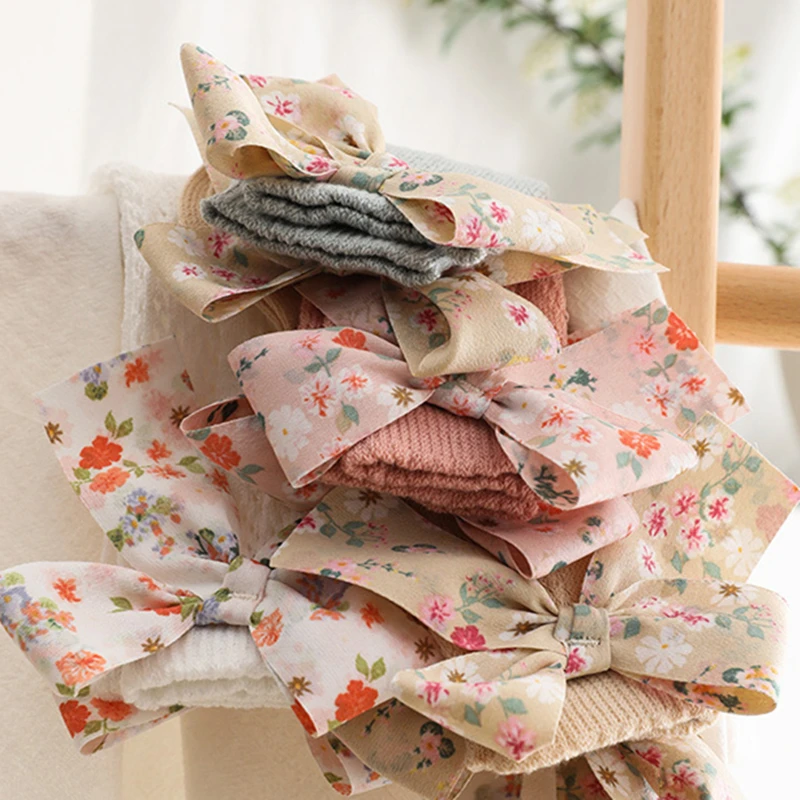 Summer Baby Socks Floral Bowknot Toddlers Girls