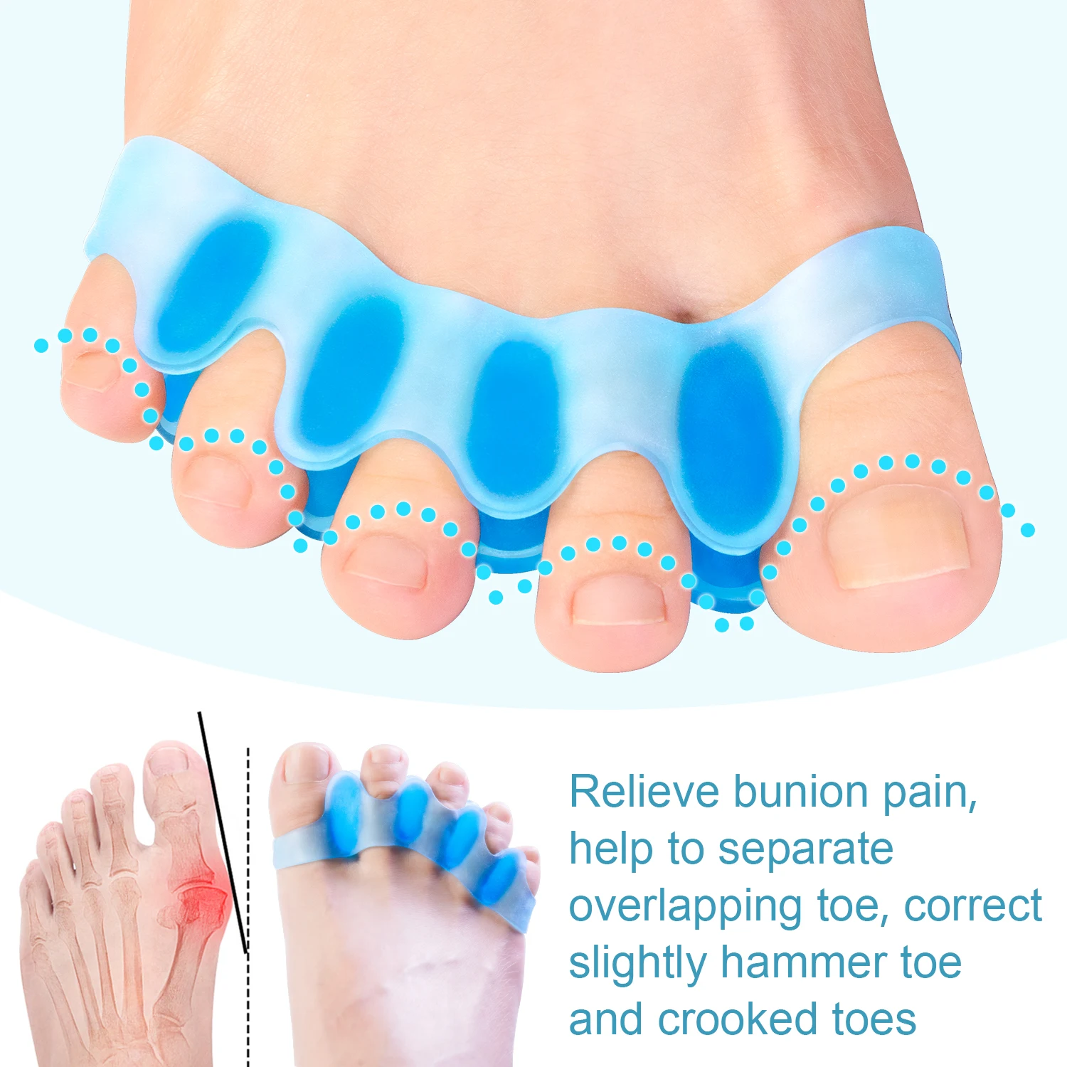 YogaToes GEMS: Gel Toe Stretcher & Separator  