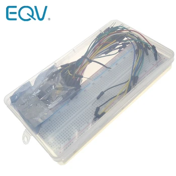 

3.3V/5V MB102 Breadboard power module+MB-102 830 points Solderless Prototype Bread board kit +65 Flexible jumper wires