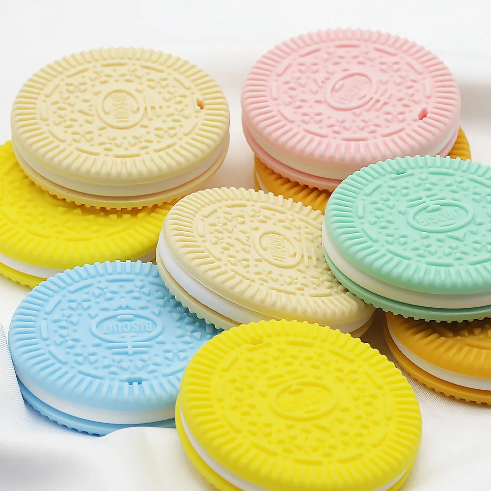 Cute-idea 1Pc Biscuits Baby Silicone Teether Food Grade OREO Cookie Teether DIY Baby Chew Necklace Teething Toys Baby goods Cute-idea 1Pc Biscuits Baby Silicone Teether Food Grade OREO Cookie Teether DIY Baby Chew Necklace Teething Toys Baby goods