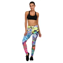 Muliticolor женские Леггинсы для йоги и фитнеса брюки спортивные штаны тренажерный зал упражнения Бег брюки спортивные штаны длинные штаны 0