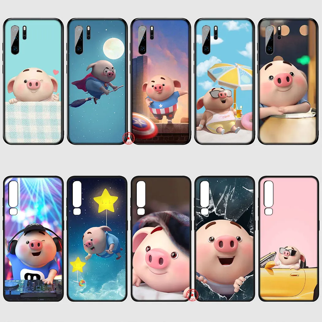 Мультяшный милый поросенок Мягкий силиконовый чехол для телефона Huawei P Smart Plus Z P30