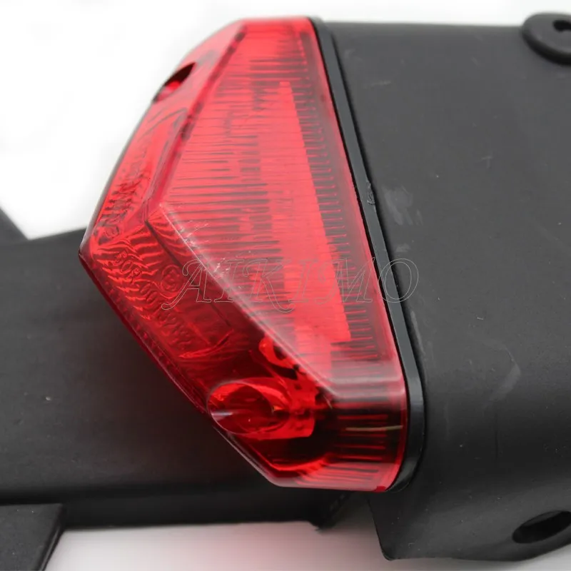 Motorcycle Universal 12V LED Taillight Brake Lamp With Rear Fender License Plate Bracket Holder for Enduro Off-Road Bike motorcycle license plate holder motorcycle taillight