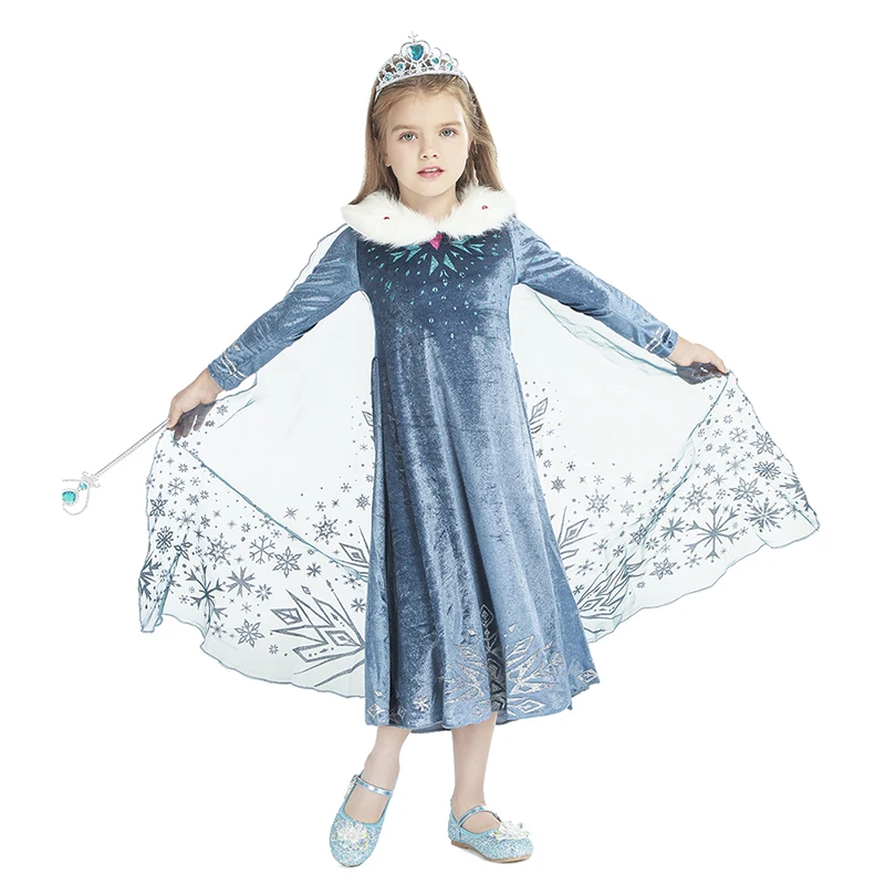 frock designs Cinderella Cosplay Costume Kids Clothes For Girls Dress Baby Girl Ball Gown Princess Dresses For Birthday Party Crown Gloves backless dress Dresses