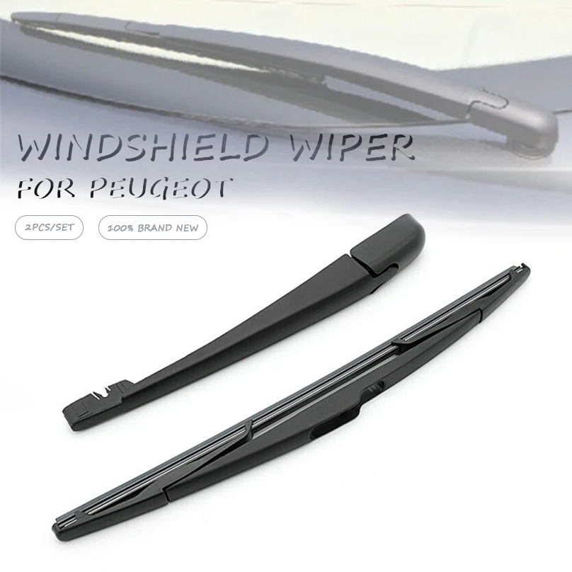 

For Peugeot 206 207 Rear Windshield Windscreen Wiper Arm & Blade Set Auto Parts