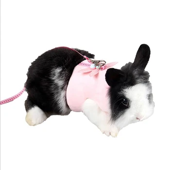 

Adjustable Cute Pet Hamster Rabbit Leash Collars Harness Straps For Small Pets Teddy Walking Lead Rope Pet Accessories