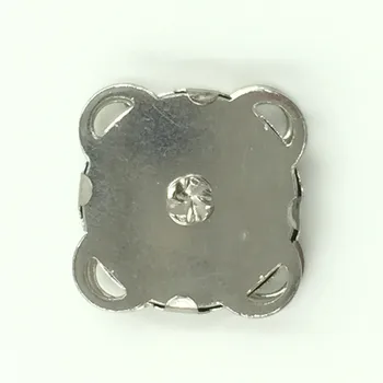 

20Sets Magnetic Clasps Plum Blossom Shape Silver Tone DIY Purse Handbag Closure 15x15mm