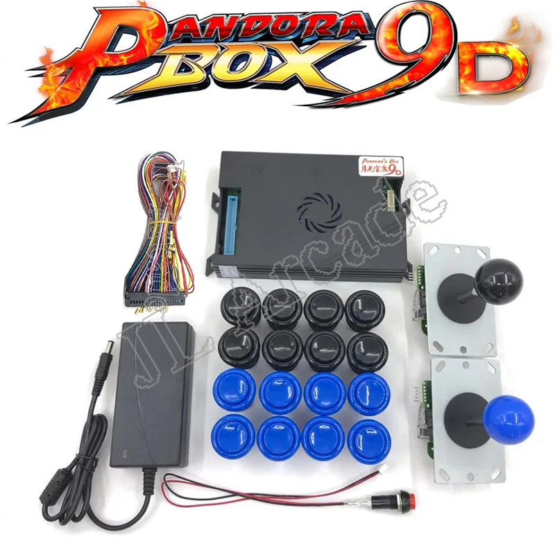 

Original Pandora Box 9D 2222 Games Set DIY Arcade Kit Push Buttons Joysticks Arcade Machine Bundle Home Cabinet with manual