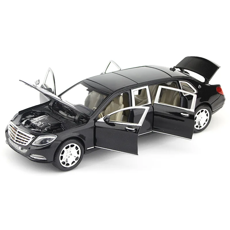 1:24 Maybach S600 металлическая модель автомобиля литый под давлением сплав высота имитация модели автомобилей 6