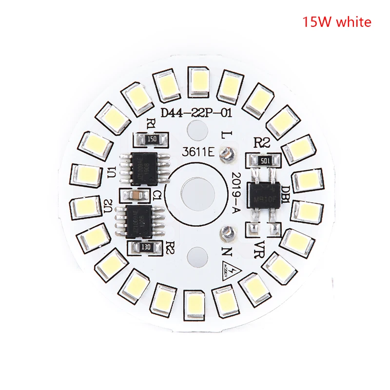 220V светодиодный нашивка-лампочка лампа SMD пластина круглой формы Модуль светильник источник пластина для лампы светильник - Emitting Color: 15w white