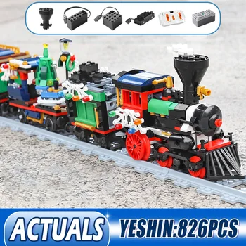 

Yeshin 36001 Motorized Techic Car Model Compatible With 10254 Winter Holiday Train Building Blocks Bricks Kids Christmas Gifts