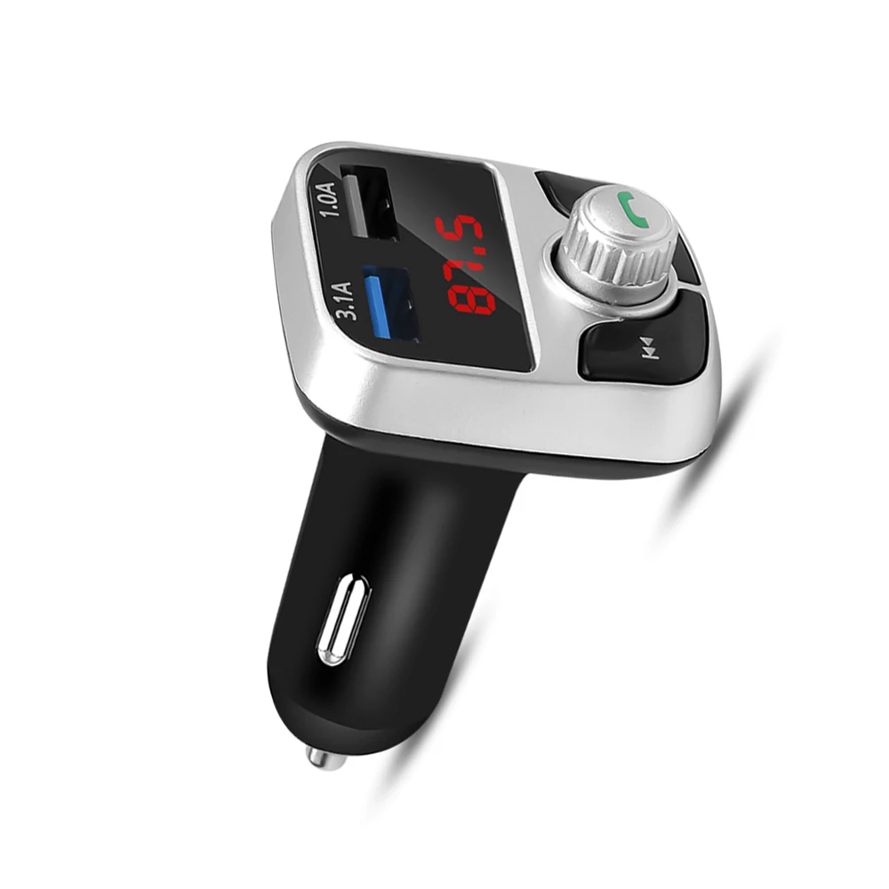 Автомобильный комплект громкой связи беспроводной Bluetooth fm-передатчик ЖК MP3-плеер USB зарядное устройство 2.1A автомобильные аксессуары громкой связи