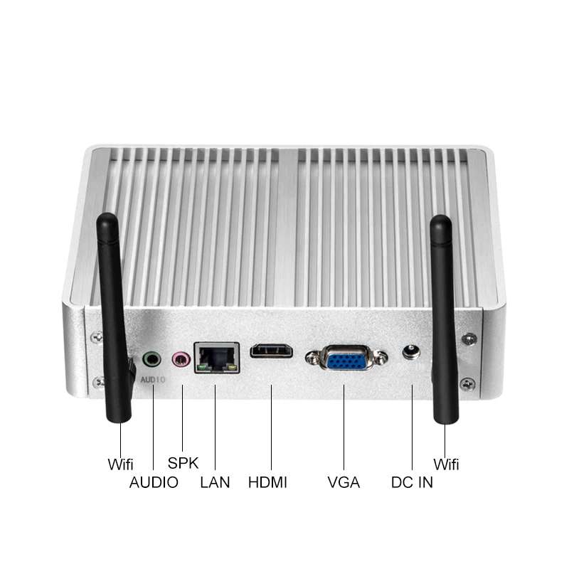 XCY Fanless Mini Pc Intel Core i7 i5 7200U i3 7100U Linux Windows 10 Computer Desktop Gaming Minipc