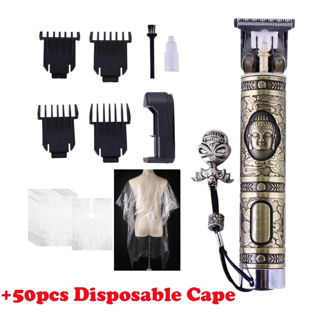 Electric Hair Shaver Clippers Trimmers Kit Guide Combs 50x Disposable Cape Apron