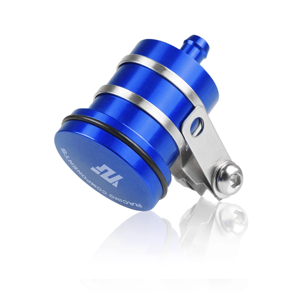 CNC Aluminum Motorcycle Rear Brake Fluid Tank Reservoir Oil Cup Cover Cap Modified Accessories for Yamaha YZF R1 R25 R3 R6 2019 Blue 