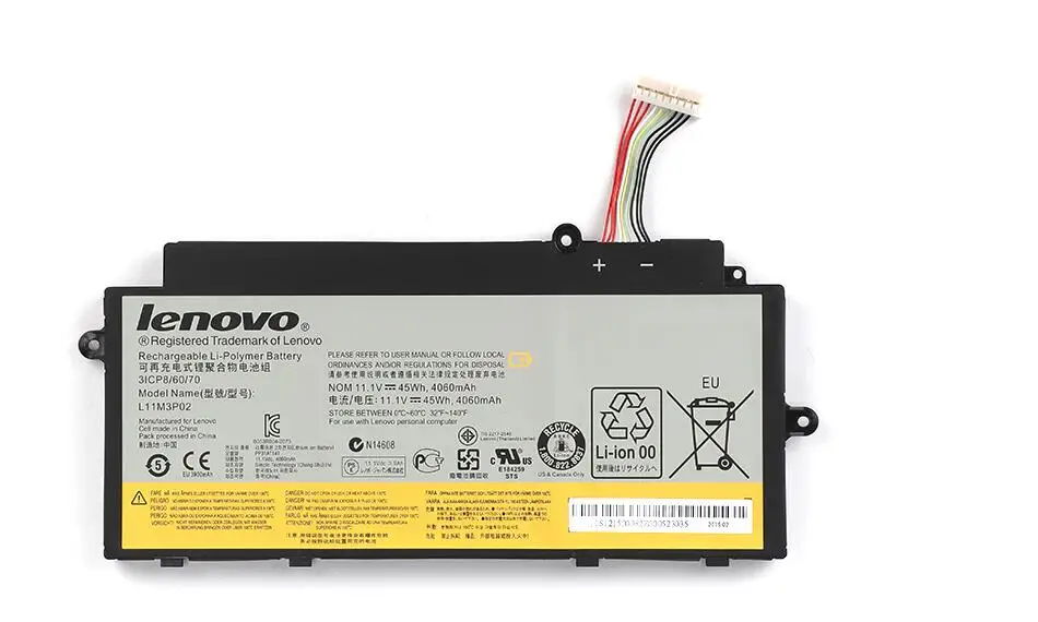 Новый оригинальный аккумулятор для LENOVO Ideapad U510 U31 Touch L11M3P02 3ICP8/60/70 L11L6P01 3ICP40/61/69-2 11 1 В